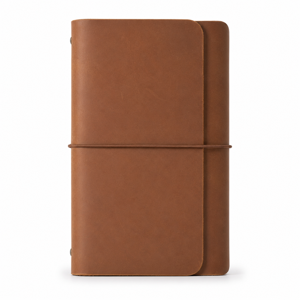 Leather Trifold A6 - Coffee