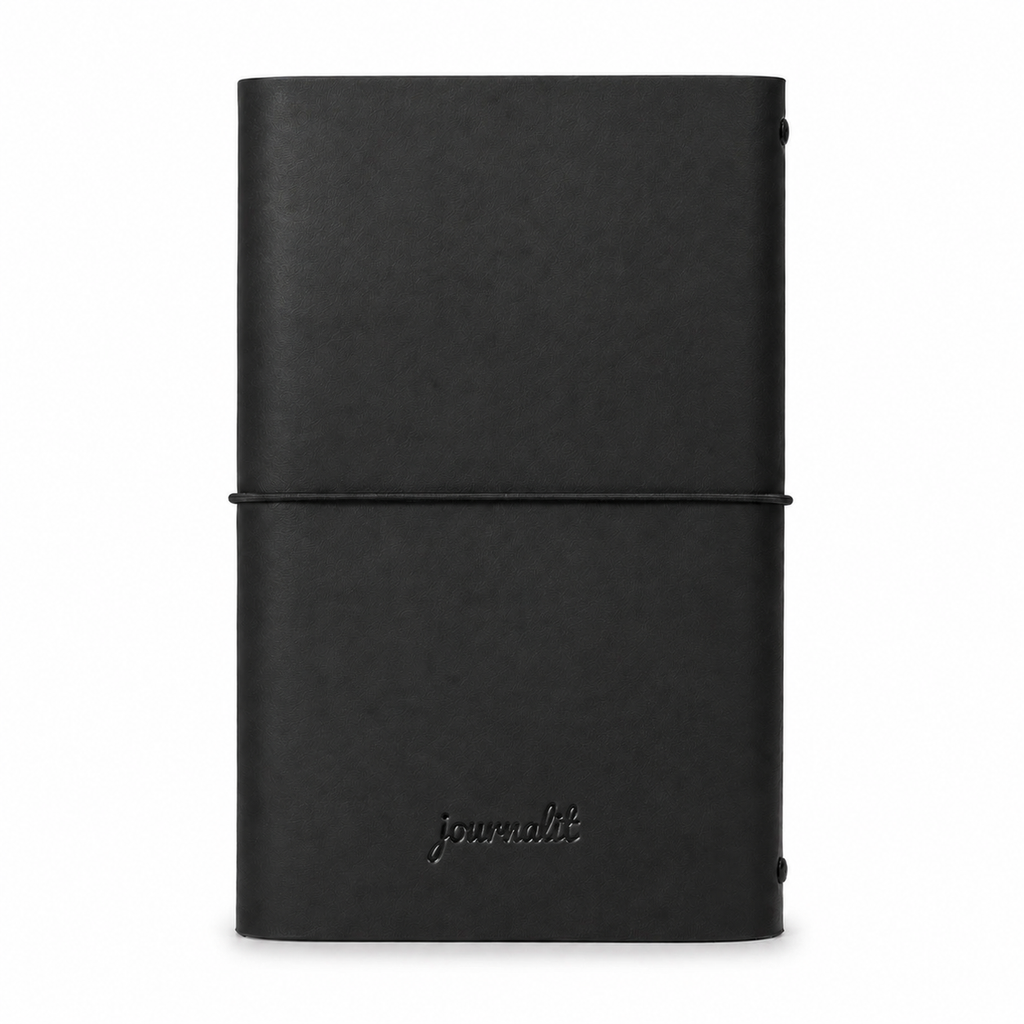 Leather Trifold A6 - Black