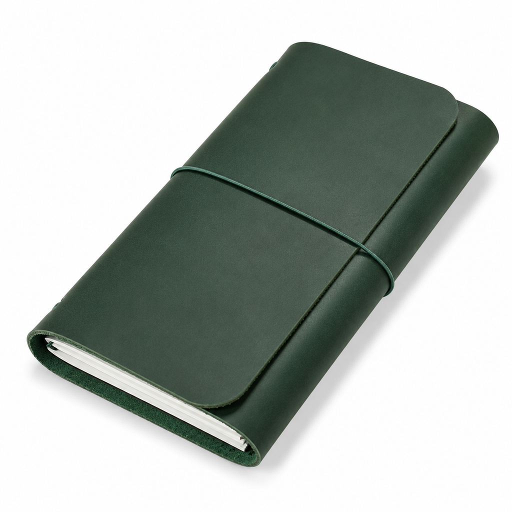 Leather Trifold A6 - Forest