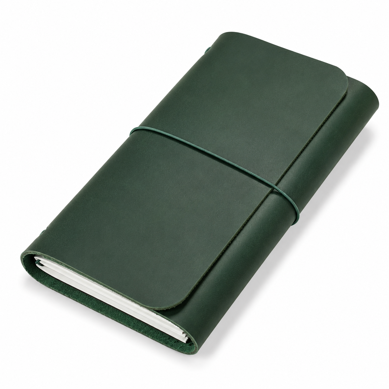 Leather Trifold A6 - Forest