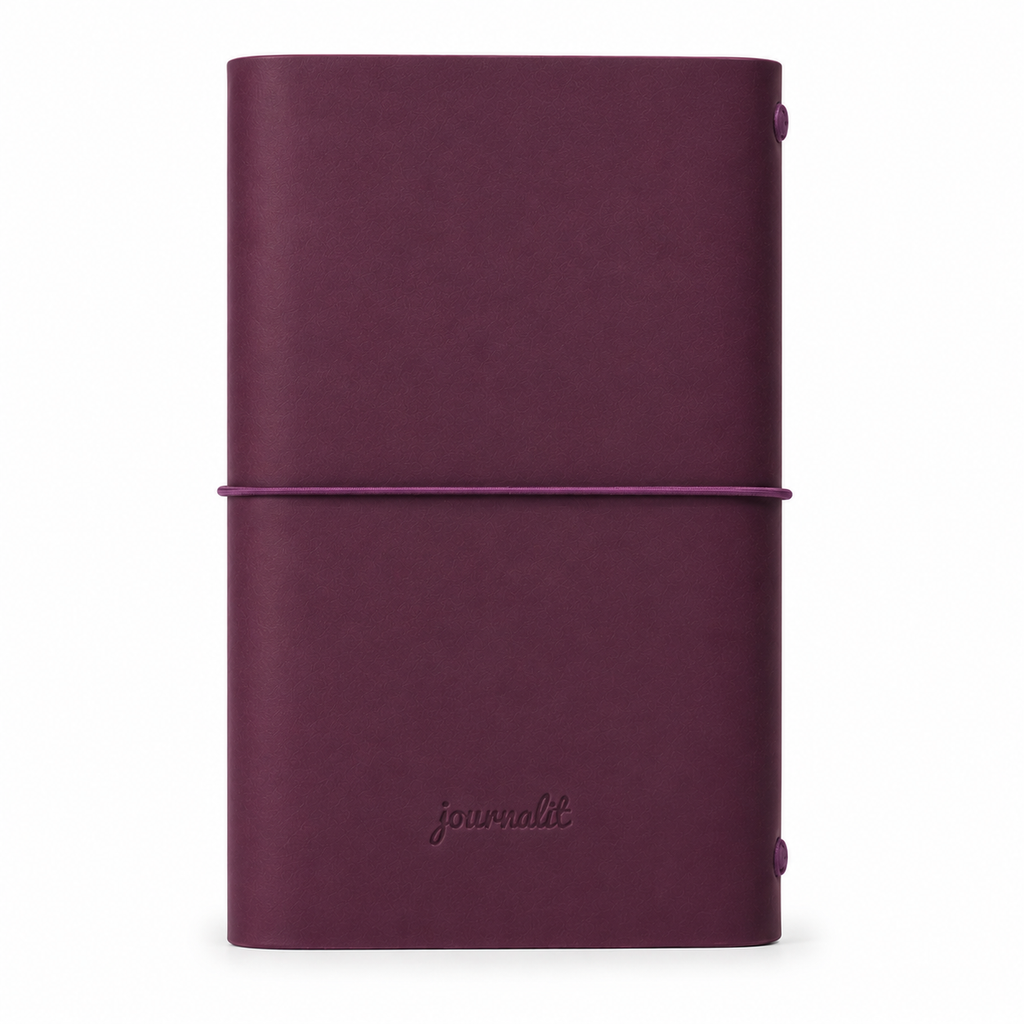 Leather Trifold A6 - Burgundy