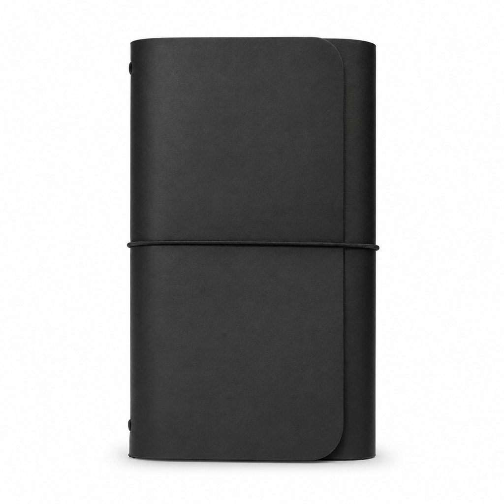 Leather Trifold A6 - Black