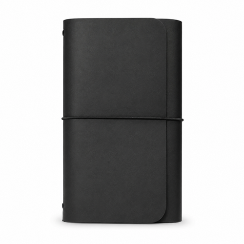 Leather Trifold A6 - Black