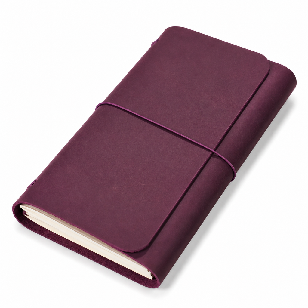 Leather Trifold A6 - Burgundy