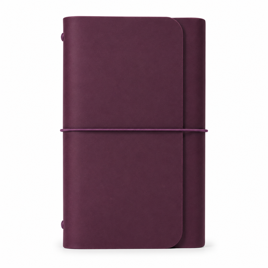 Leather Trifold A6 - Burgundy