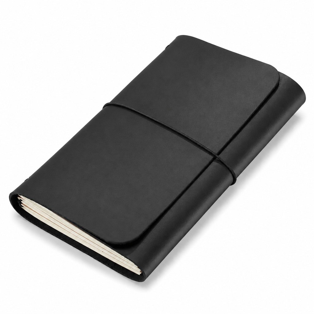 Leather Trifold A6 - Black
