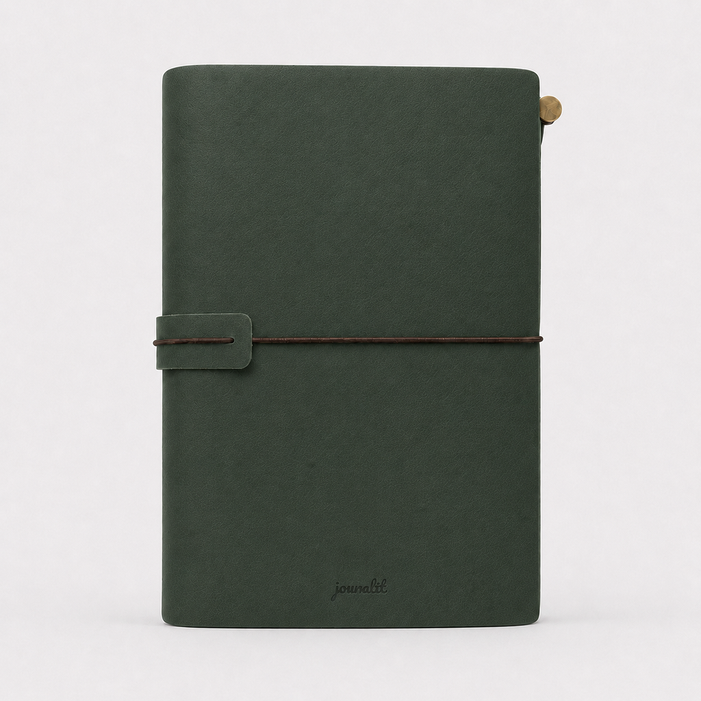 The Journalit Leather Notebook Set | Green