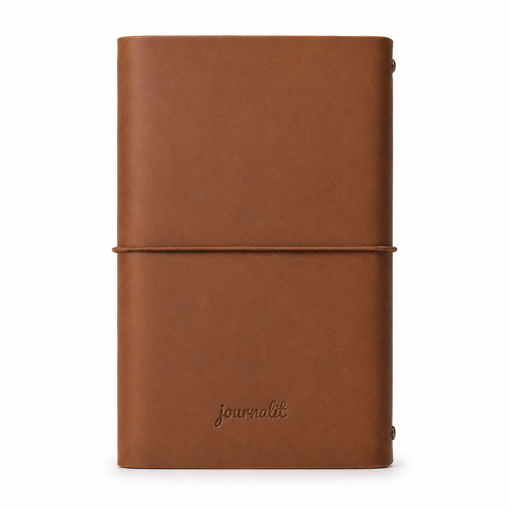 Leather Trifold A6 - Coffee