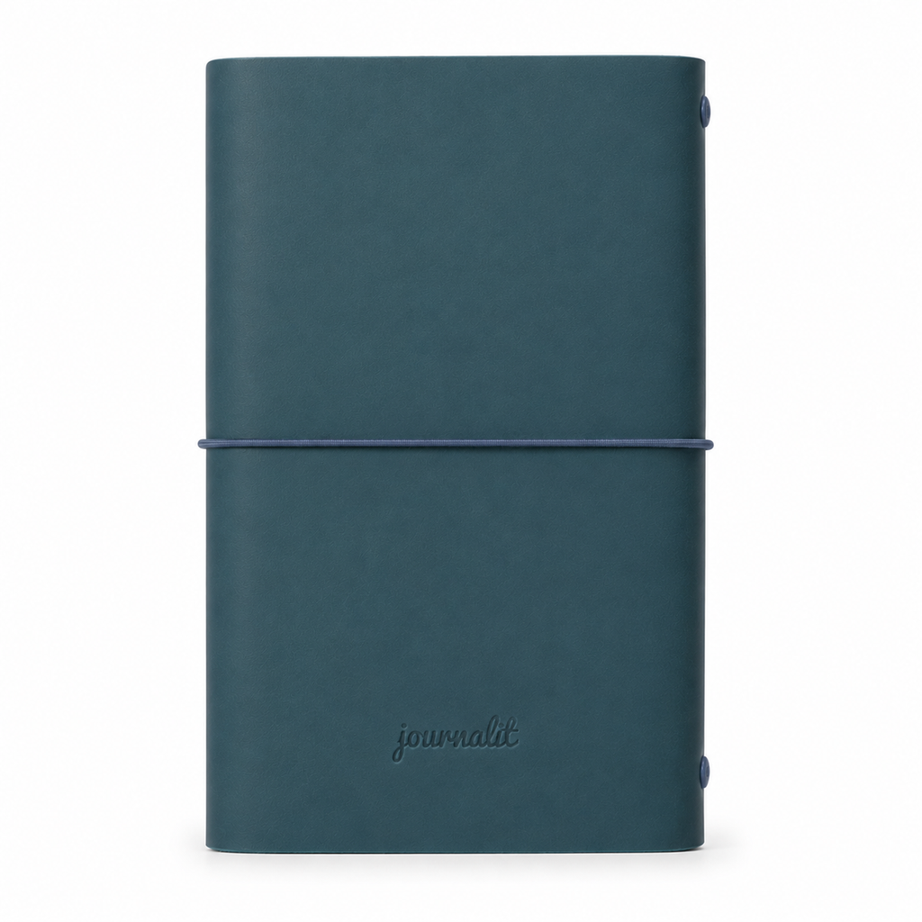 Leather Trifold A6 - Ocean