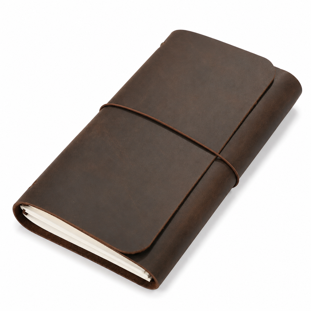 Leather Trifold A6 - Brown